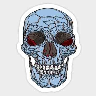 Grey skull Sticker